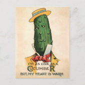 Carte postale victorienne de concombre  (Devant)