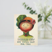 Carte postale victorienne de l'oignon pleurant (Debout devant)