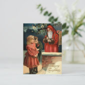 Carte postale victorienne de Père Noël effrayant (Debout devant)