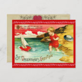 Carte postale victorienne de Saint-Valentin (Devant / Derrière)