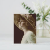 Carte postale victorienne Edwardian Sepia teintée  (Debout devant)