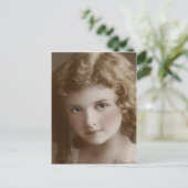 Carte postale victorienne Edwardian Sepia teintée  (Debout devant)