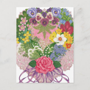 Carte postale victorienne Nosegay Valentine