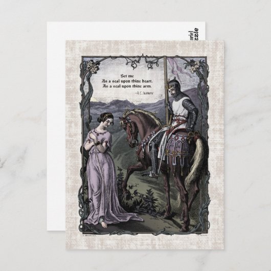 Carte postale victorienne Swinburne "An Old Saying (Devant / Derrière)