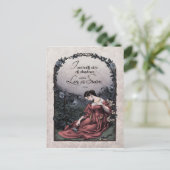 Carte postale victorienne Tennyson "Lady of Shalot (Debout devant)