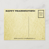 Carte postale victorienne Thanksgiving (Dos)