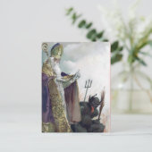 Carte postale Victorienne vintage Krampus (Debout devant)