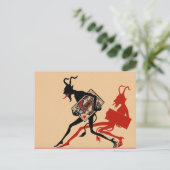 Carte postale Victorienne vintage Krampus (Debout devant)