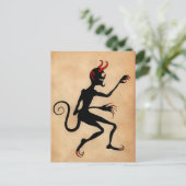 Carte postale Victorienne vintage Krampus (Debout devant)