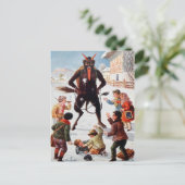 Carte postale Victorienne vintage Krampus (Debout devant)