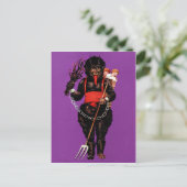 Carte postale Victorienne vintage Krampus (Debout devant)