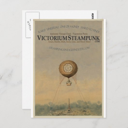 Carte Postale Victorium Steampunk (Devant / Derrière)