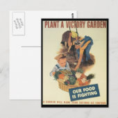 Carte Postale Victory Garden Guerre mondiale 2 (Devant / Derrière)