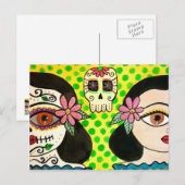 Carte postale "Vida-Muerte" jour des morts (Devant / Derrière)