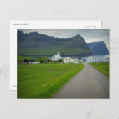 Carte Postale Vidareidi, Îles Féroé (Devant / Derrière)