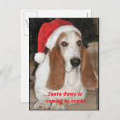 Carte postale vide de pattes de Père Noël (Devant / Derrière)