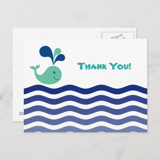 Carte Postale Vide - Merci de baleine (Devant / Derrière)