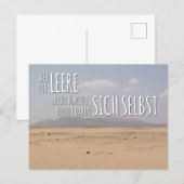 Carte postale « Vide & Recherche de soi » (Devant / Derrière)
