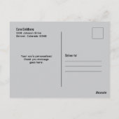 Carte Postale Vidéo de jeu vidéo bleu noir Bar Mitzvah remerciem (Dos)