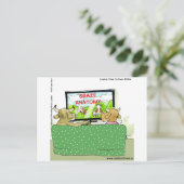 Carte Postale Vidéo de la télévision de vache Drôle dessin animé (Debout devant)