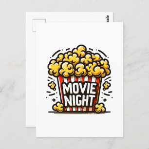 Carte Postale Vidéo Night Delight Jouer Popcorn