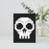 Carte Postale Videogame - Crâne de mort - Pixel Art (Debout devant)