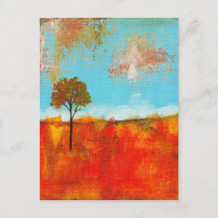Carte Postale Vider Abstrait Paysage Peinture d'Arbre