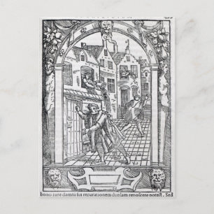 Carte Postale Vider les pots de chambre