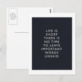 Carte Postale vie (Devant / Derrière)