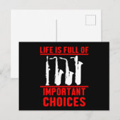 Carte Postale Vie Choix importants Marching Band Cadeau musical (Devant / Derrière)