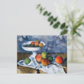 Carte Postale Vie continue avec un plat de fruits (Debout devant)