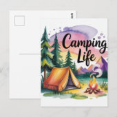 Carte Postale Vie de camping (Devant / Derrière)