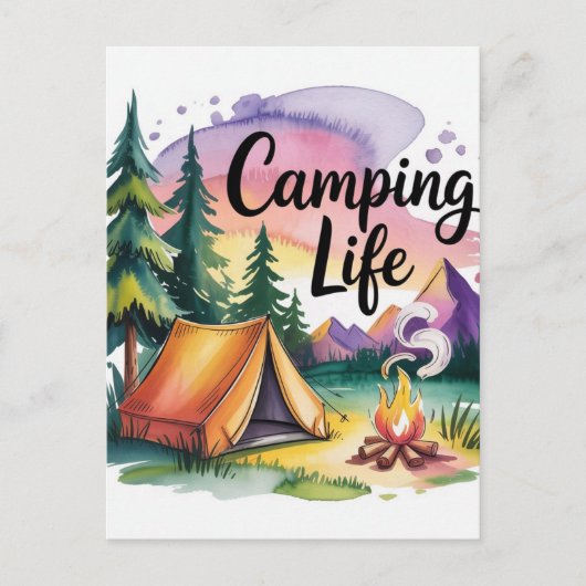 Carte Postale Vie de camping (Devant)