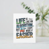 Carte Postale Vie de l'algorithme d'intelligence artificielle (Debout devant)