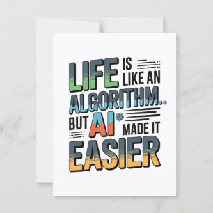 Carte Postale Vie de l'algorithme d'intelligence artificielle