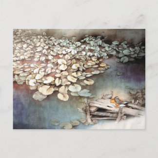 Carte Postale Vie d'étang, Art Chinois Classique