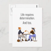 Carte Postale Vie, détermination et thé. Amitié (Devant / Derrière)