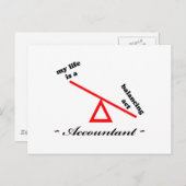 Carte Postale Vie d'un comptable (Devant / Derrière)