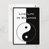 Carte Postale Vie en équilibre (Devant / Derrière)
