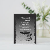 Carte Postale Vie et valeurs, Existentialisme illustré citation (Debout devant)