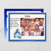 Carte Postale Vie, jouets, poupées (Devant / Derrière)