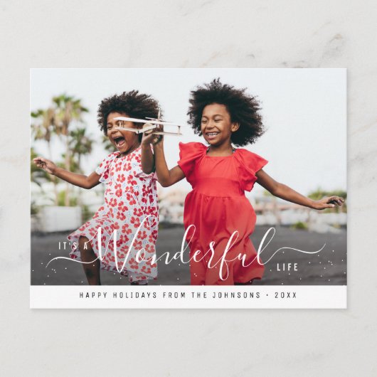 Carte Postale vie merveilleuse noël vacances (Devant)