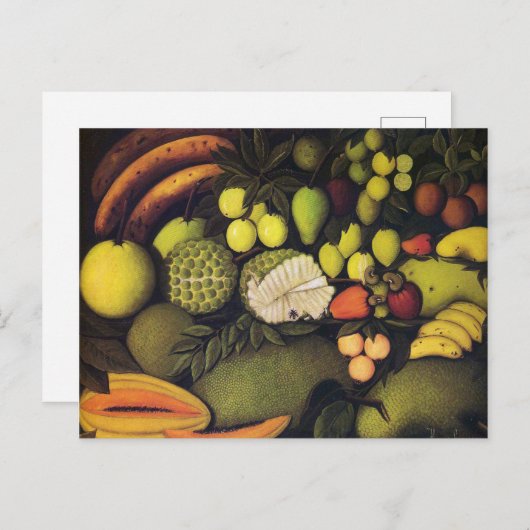 Carte Postale Vie morte avec des fruits exotiques par Henri Rous (Devant / Derrière)