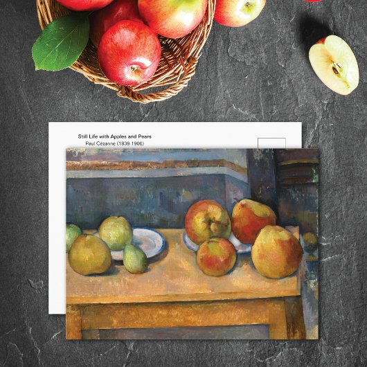Carte Postale Vie morte avec des pommes Pears Paul Cezanne