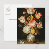 Carte Postale Vie morte avec fleurs (Devant / Derrière)