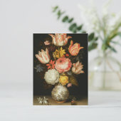 Carte Postale Vie morte avec fleurs (Debout devant)