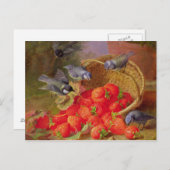 Carte Postale Vie morte avec fraises et bleuets (Devant / Derrière)