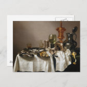 Carte Postale Vie morte avec gobelet doré - Willem Claesz. Heda (Devant / Derrière)