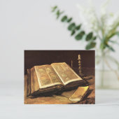 Carte Postale Vie morte avec la Bible (F117) Van Gogh Art (Debout devant)