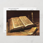 Carte Postale Vie morte avec la Bible (F117) Van Gogh Art (Devant / Derrière)